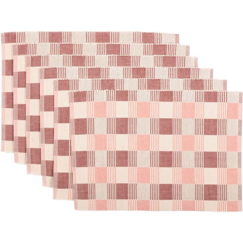 Daphne Ribbed Placemat Set of 6 12x18 - Placemat 12x18