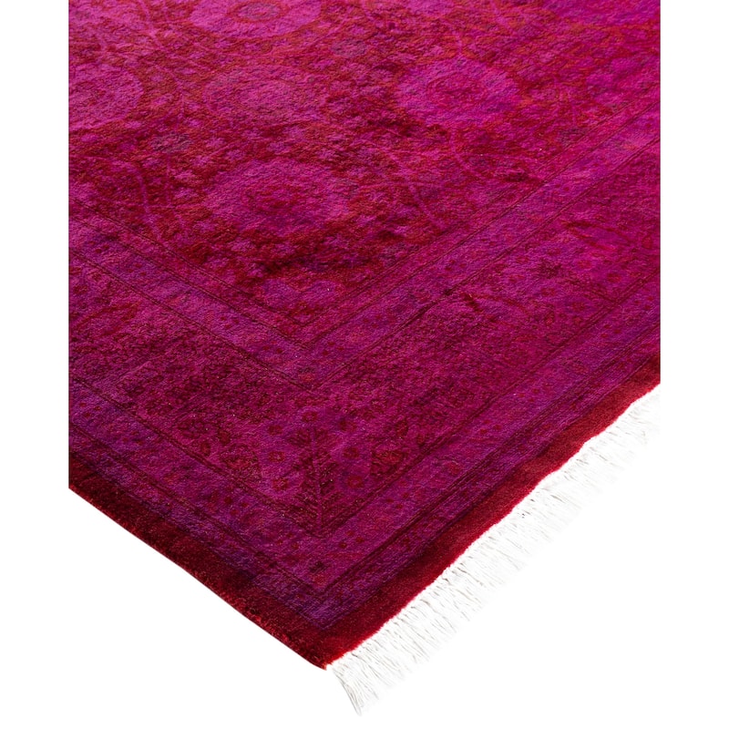 Overdyed One-of-a-Kind Hand-Knotted Area Rug - Purple - 5' 1" x 7' 4"