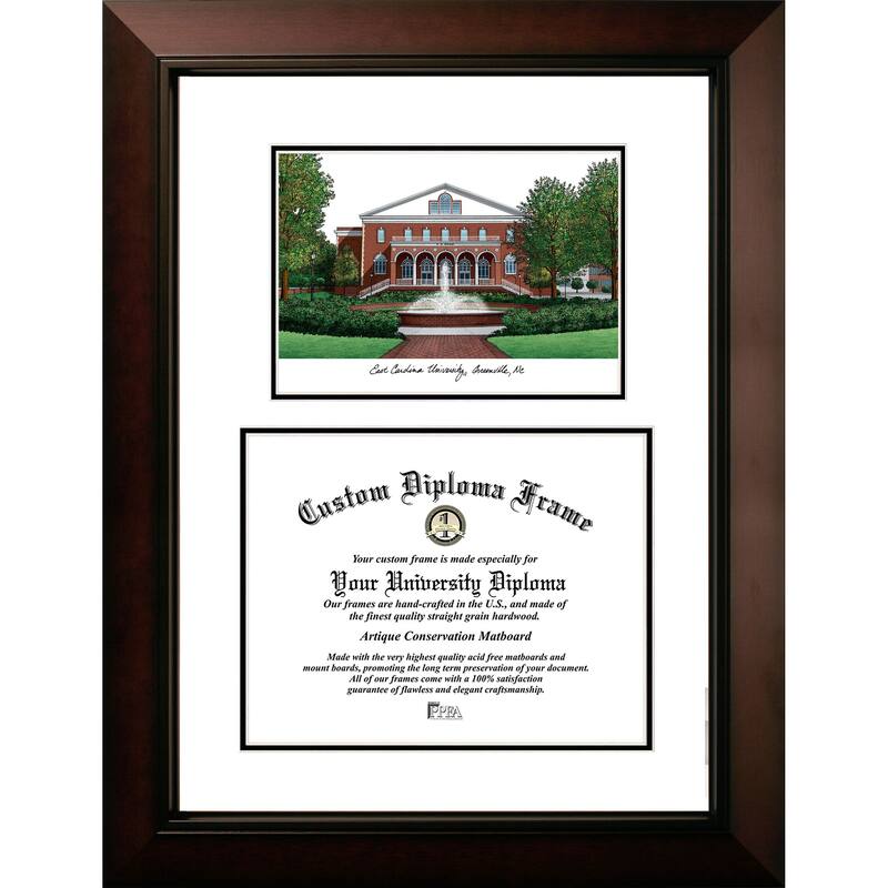 East Carolina University 14w x 11h Legacy Scholar Diploma Frame