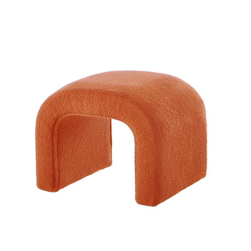 Set of 3 U-Shaped Modern Bench Teddy Ottoman Bench