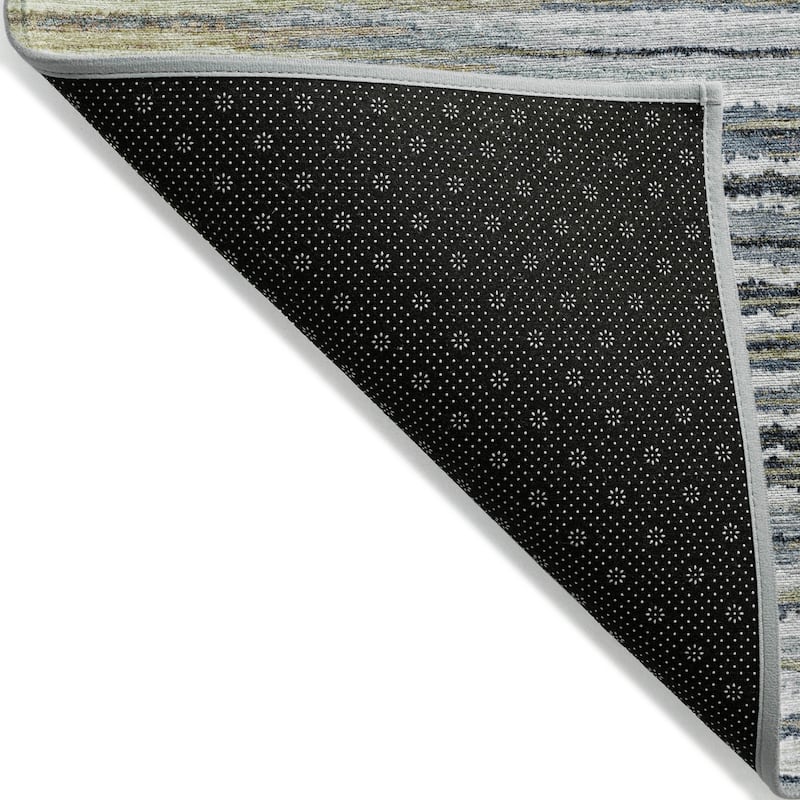 Machine Washable Indoor/ Outdoor Chantille Jagged Stripes Rug
