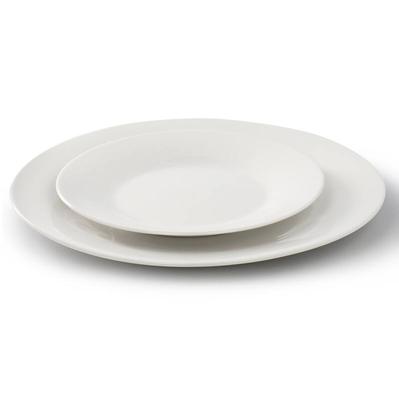 12 Piece Round Fine Ceramic Dinnerware Set