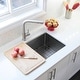 preview thumbnail 11 of 22, STYLISH 30 inch Stainless Steel 16G Undermount Kitchen Sink with Grid - Brushed Stainless Steel - 30" x 18" x 10"