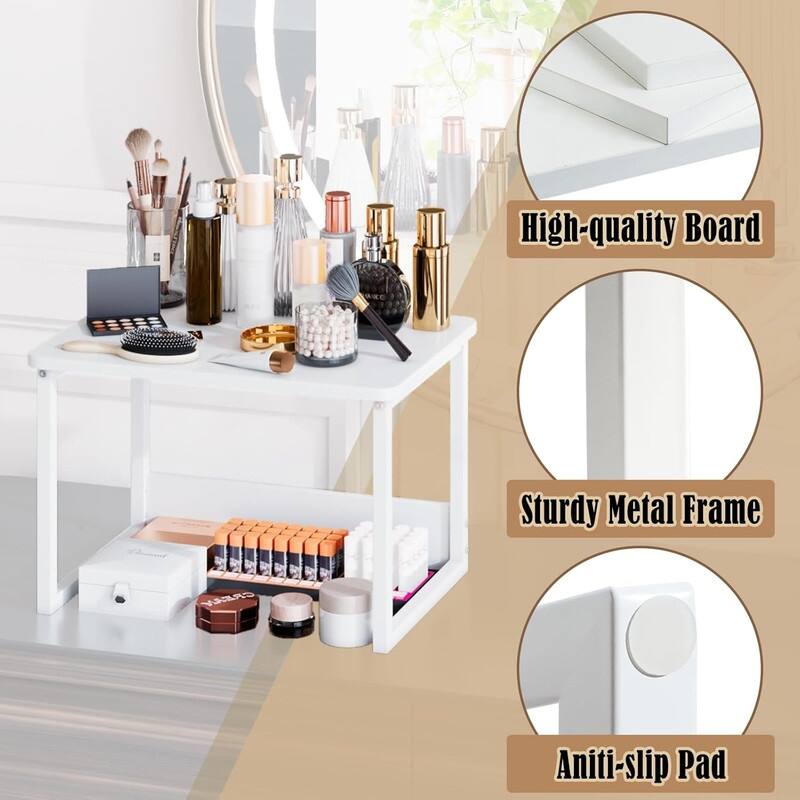 Kitchen Countertop Organizer Cabinet Shelf - 12.4"D x 17"W x 12"H