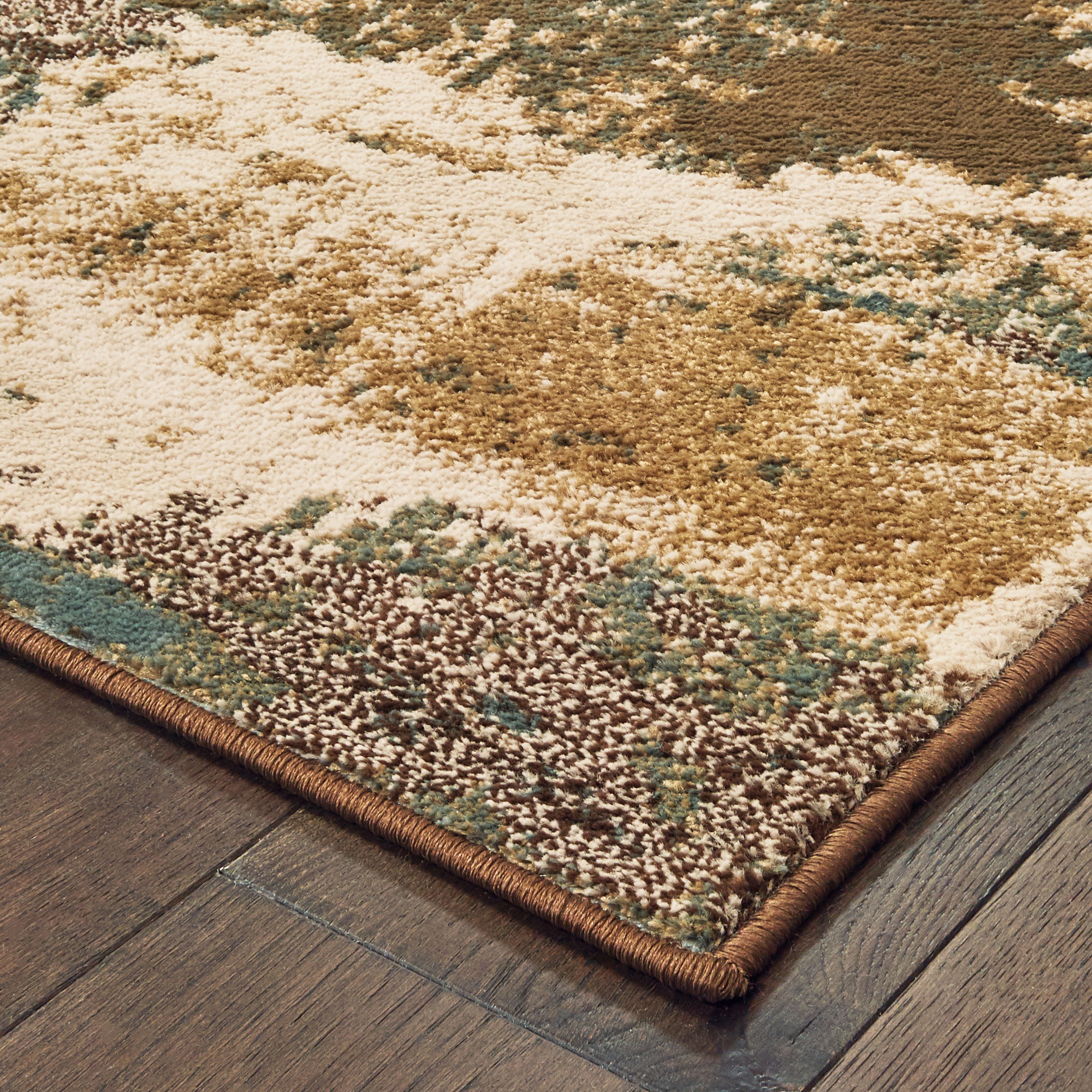 Shop Porch Den Caltis Distressed Abstract Blue Green Area Rug