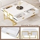 preview thumbnail 7 of 13, Modern Glam Rectangular Coffee Table with 4 Hidden Drawers by Harper&Bright Designs