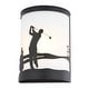 preview thumbnail 9 of 11, Links 1-Light 8 in. Black Indoor-Outdoor Golfer Flush Mount Wall Sconce, Glass Shade, Dimmable, Wall Sconce Fixture