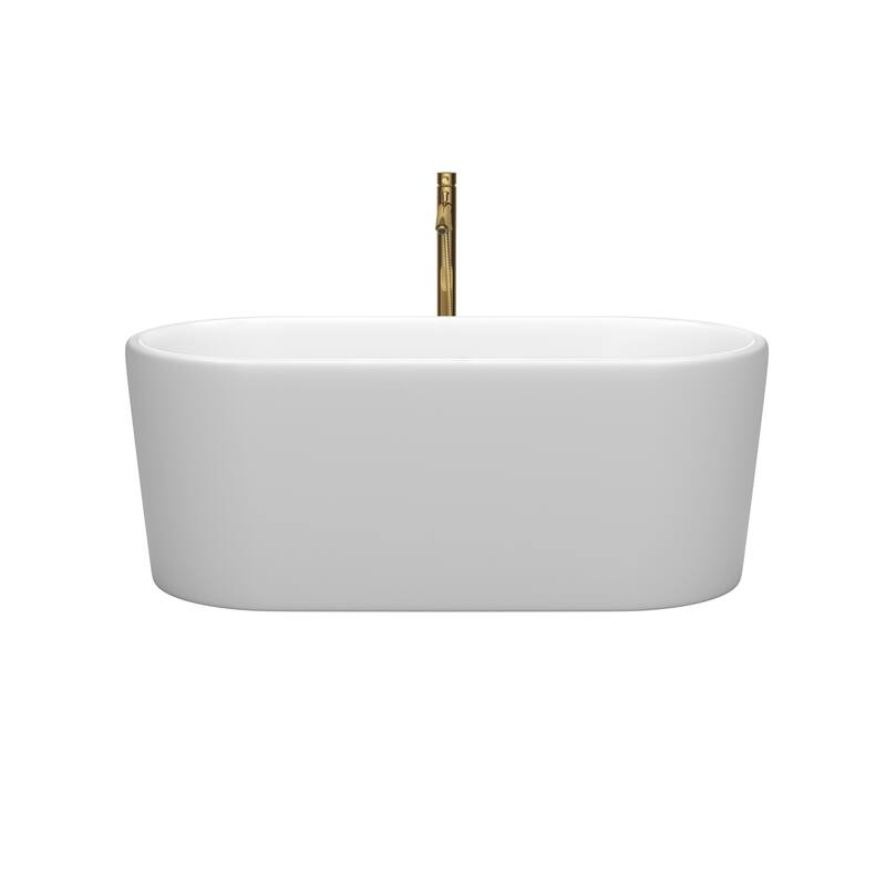 Wyndham Collection Ursula 59" Free Standing Acrylic Soaking Tub with