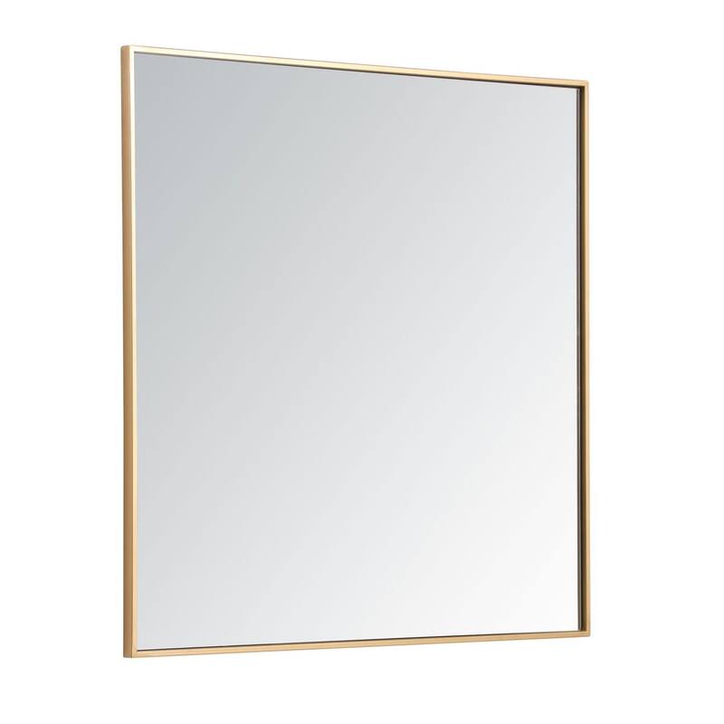 Elegant Lighting Eternity 36" x 36" Rectangular Beveled Metal Framed
