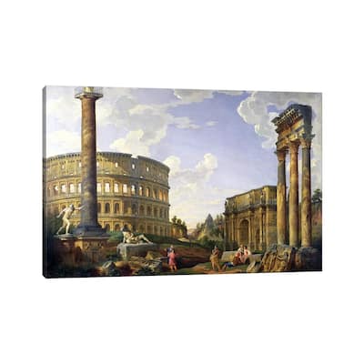 iCanvas "Roman Capriccio (Ruins With Colosseum) " by Giovanni Paolo Panini Canvas Print