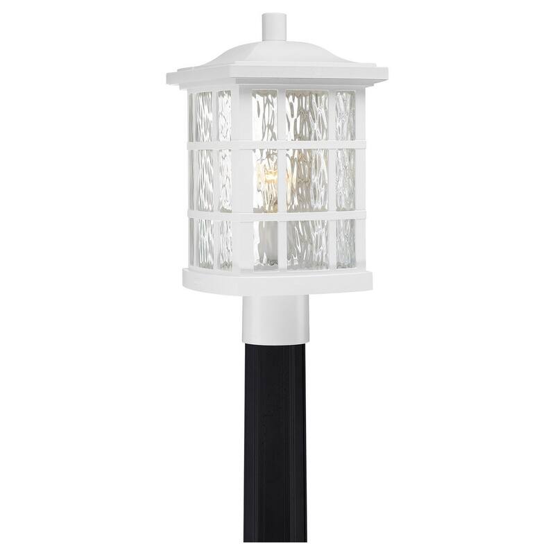 Stonington 1-Light Outdoor Post Mount in Matte White - White Lustre