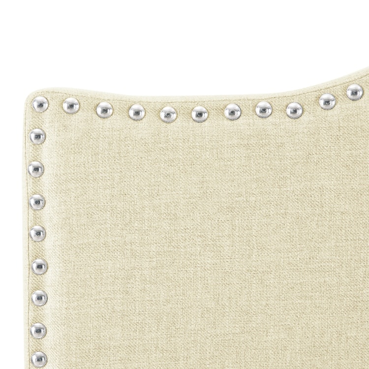 Upholstered Headboard with Nailhead Trim Height Adjustable Headboard Modern Head Board Fabric Headboard