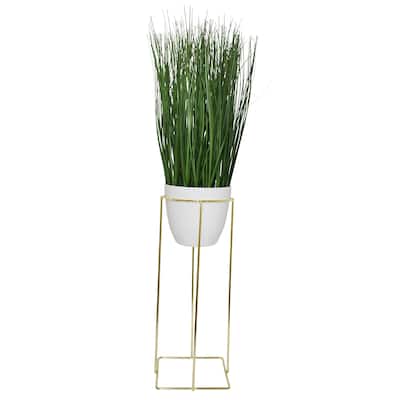 38" Grass Plants with Gold Metal Stand - 38 INCHES