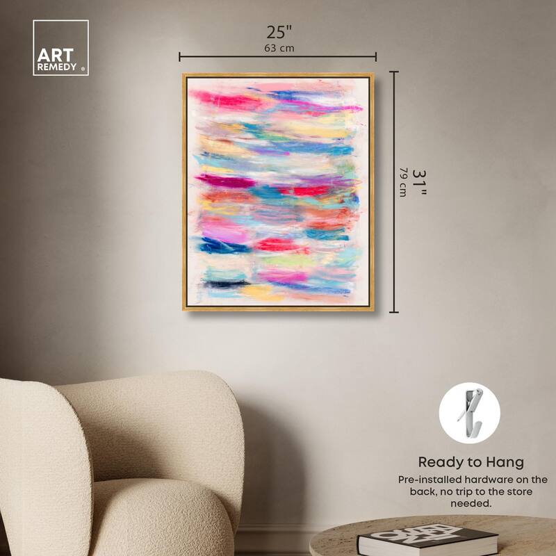 Color Bands Canvas by Art Remedy