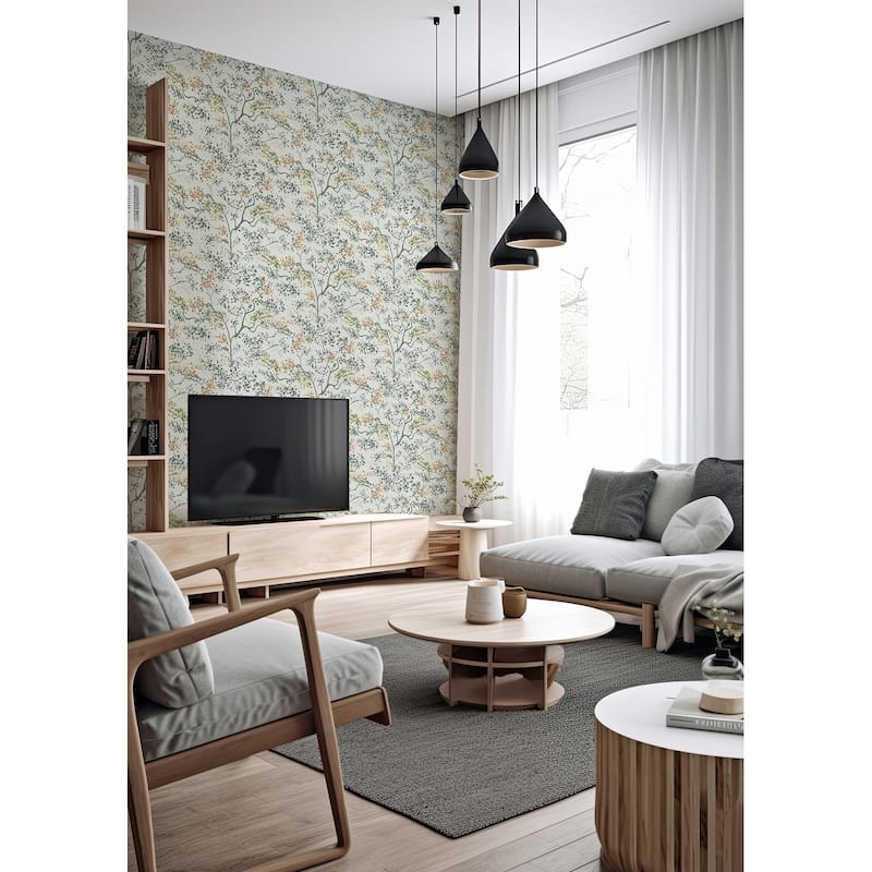 Rasch Elmslie Green Abstract Trees Wallpaper