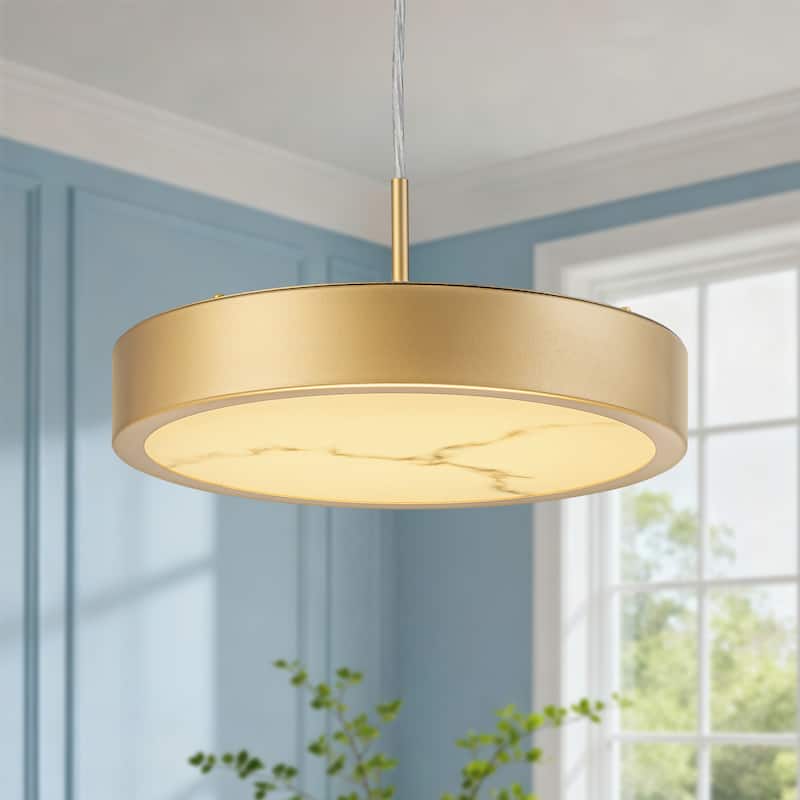 Starsky Alabaster Stone-look Resin Modern Gold LED Chandelier