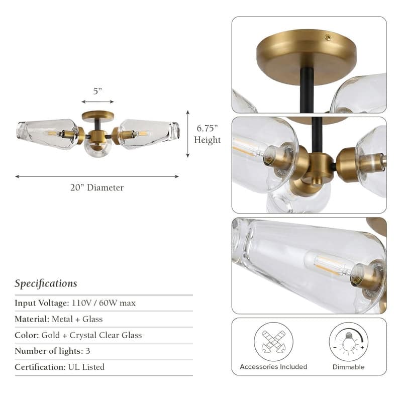 Cadenza Flush Mount - Gold