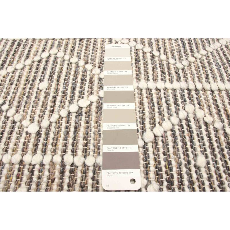 ECARPETGALLERY Braid weave Sienna Brown Wool Rug - 6'0 x 9'2