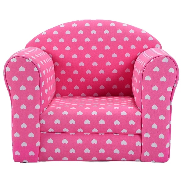 Costway Pink W Stars Kid Sofa Armrest Chair Couch Costway Pink W Stars Kid Sofa Armrest Chair Couch