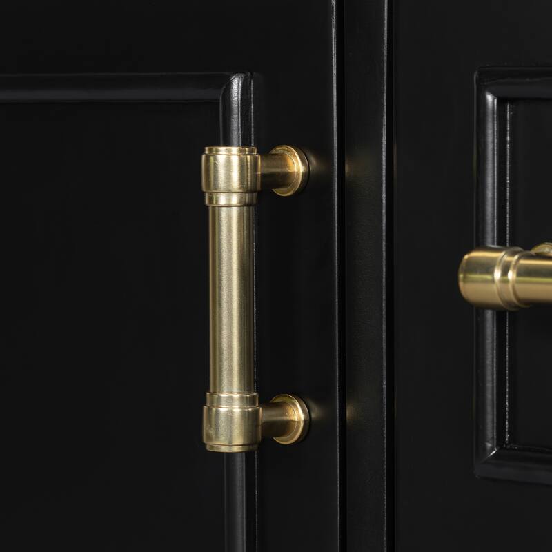 GDFStudio - Fernwell Transitional Freestanding Bathroom Vanity Cabinet with Ceramic Sink, Soft Close Drawers & Door Storage