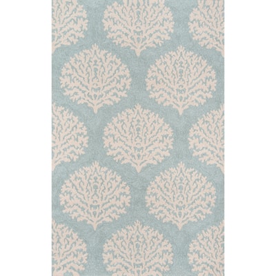 Momeni Veranda Hand Hooked Contemporary Damask Indoor Outdoor Rug