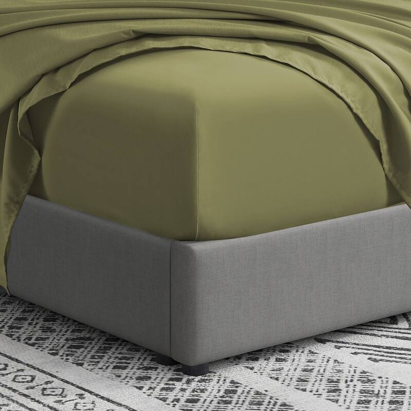 Swift Home Double Brushed Microfiber 14" Standard Pocket Fitted Sheet Only - Secure Fit for 12"-16" Deep Mattress