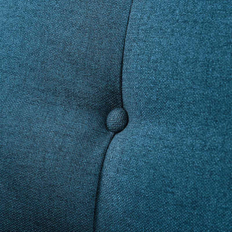 Fabric Upholstered Armchair, Button Tufted Lounge Reading Chair, Sofa Chair with Solid Wood Legs for Living Room, Bedroom