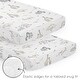 preview thumbnail 4 of 4, Sweet Jojo Designs Jungle Safari Animals Boy Girl Gender Neutral Unisex 3pc Mini Crib Bedding Set Giraffe Elephants Serengeti
