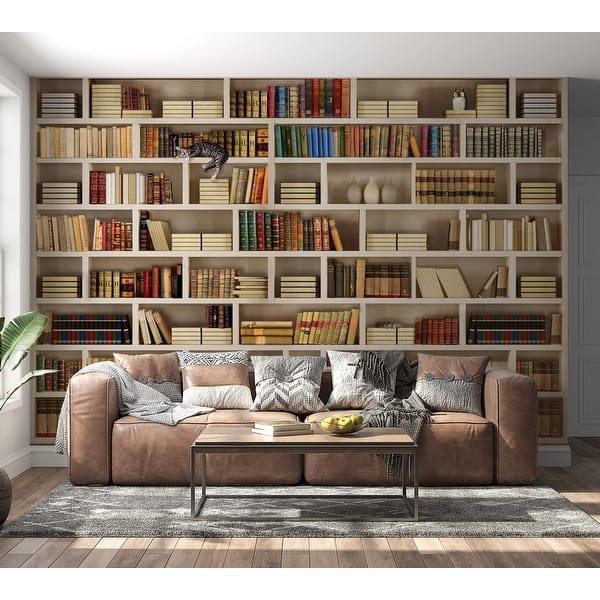 library wallpaper peel and stick