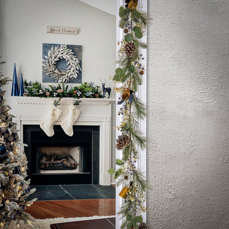 National Tree Company 9 ft. HGTV Home Collection Swiss Chic Garland - 9 ft