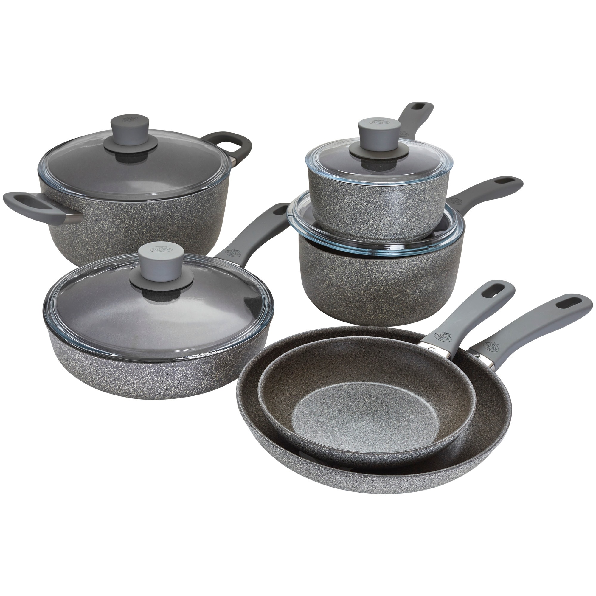 10 Pc Cold-Forged Induction Ceramic Cookware Set - Black