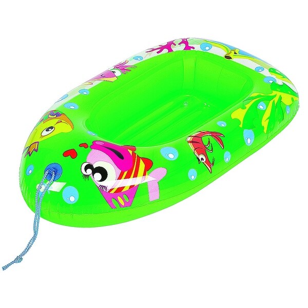44" Green Sea Life Children's Swimming Pool Inflatable Boat Raft Float