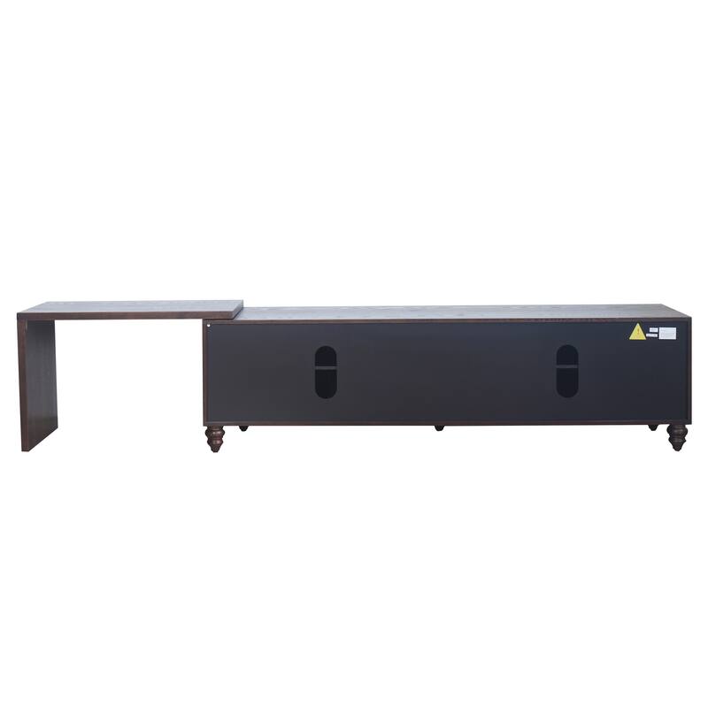 66.7" Modern Luxury TV Stand for 70" TV, Media Console with Drawer, 2 Cabinets & Adjustable Shelves, Home Theater TV Cabinet