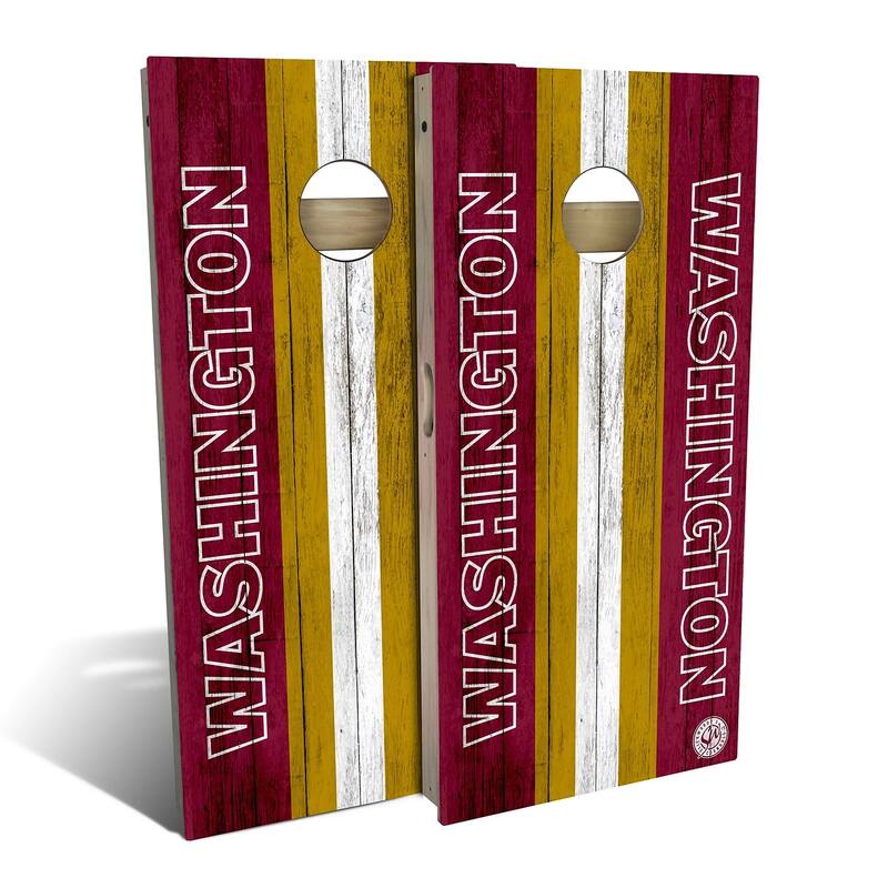 Washington Football Outdoor Cornhole Board Set - Premium 2x4 - Include Hole + Edge Lights