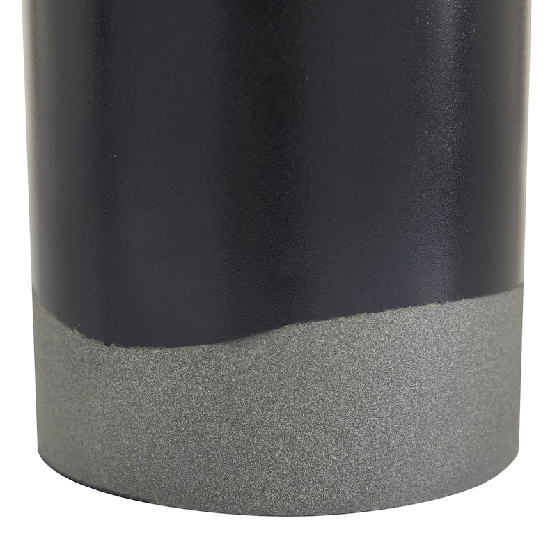 Metal Vase - Set of 2 Black - Roche River Decor - 6"W x 6"L x 12"H