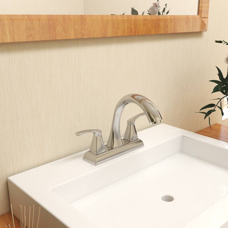Centerset Bathroom Faucet for Sink 2 Hole with Pop Up Drain Bathroom Sink Faucets