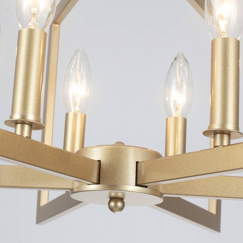 6-Light Candlestick Hanging Linear Foyer Chandelier Lighting for Dining Room Kitchen Island