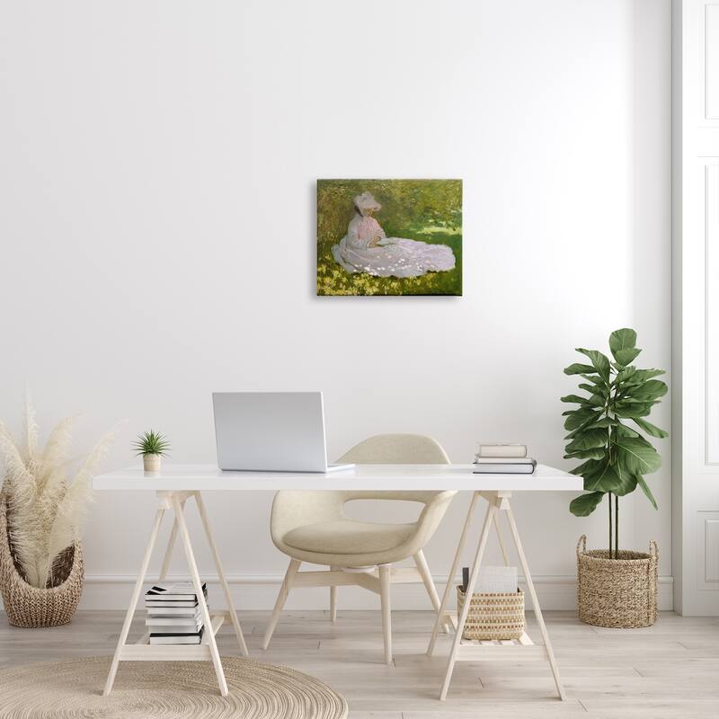 Stupell Springtime Classic Claude Monet Painting Female Portrait Canvas Wall Art, Design by one1000paintings