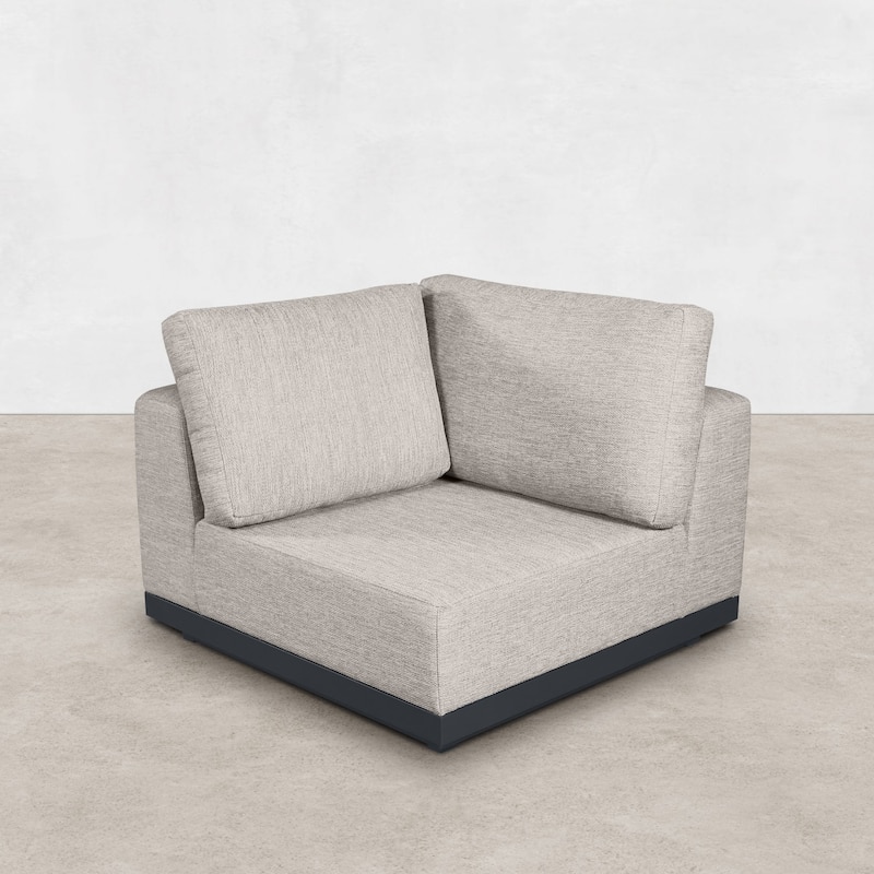 Oslo Aluminum Outdoor Upholstered Corner Seat