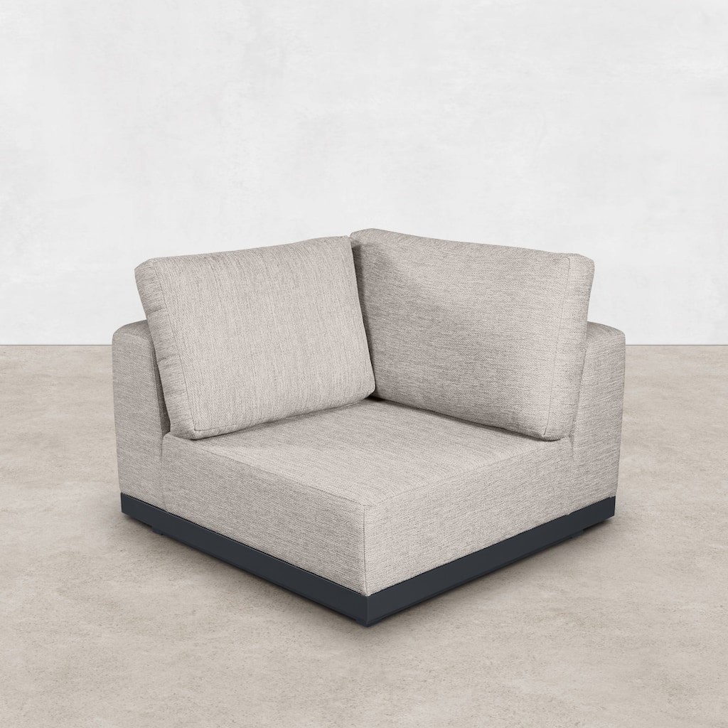 Oslo Aluminum Outdoor Upholstered Corner Seat