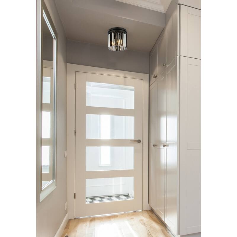 Royce Edge 3-Light Matte Black Flush Mount