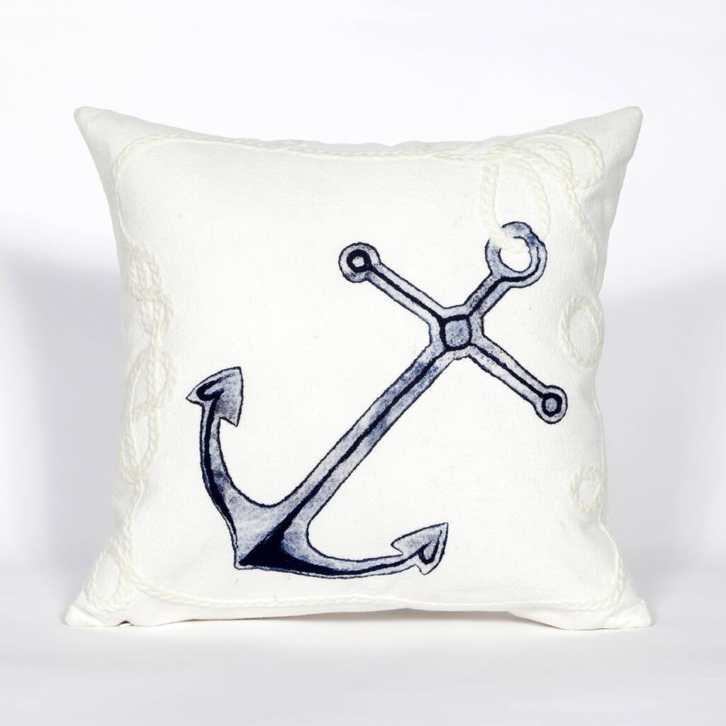 Liora Manne Visions II Marina Indoor/Outdoor Pillow White 20" Square