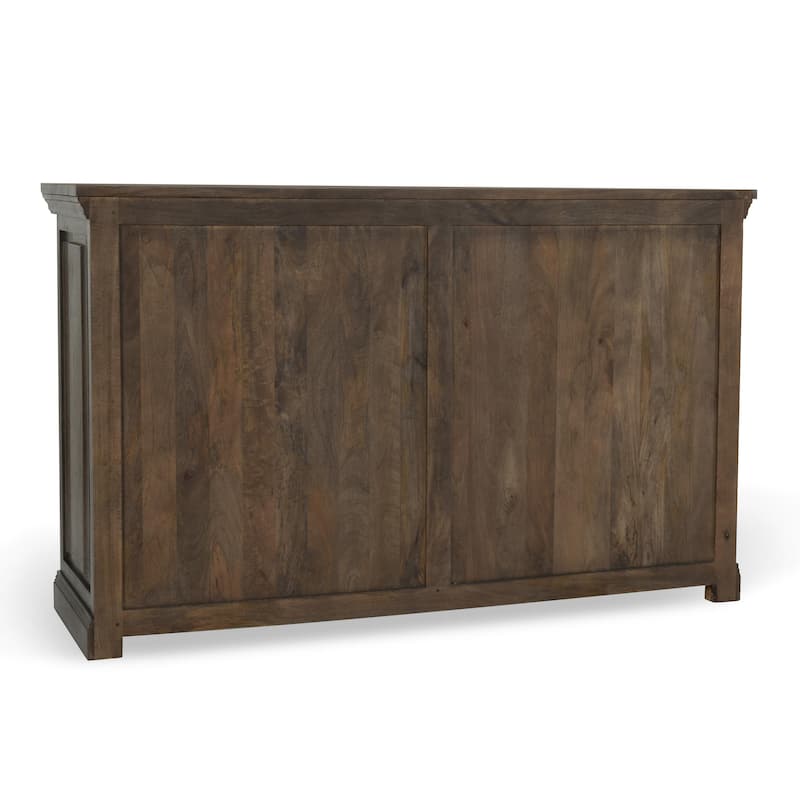 Classic Home Adelaide Nine-Drawer Mango Wood Dresser in Cocoa Brown