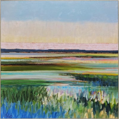 Tidal Waters Framed Art Giclee - No Glass - Blue