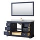 preview thumbnail 23 of 25, Avery 60-inch Single Vanity, Marble Top, Square Sink, 58-inch Mirror