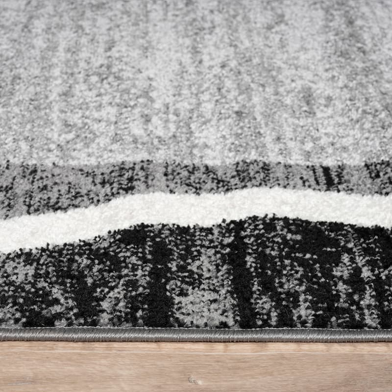 Modern Area Rug for Living Room Classic Design with Border