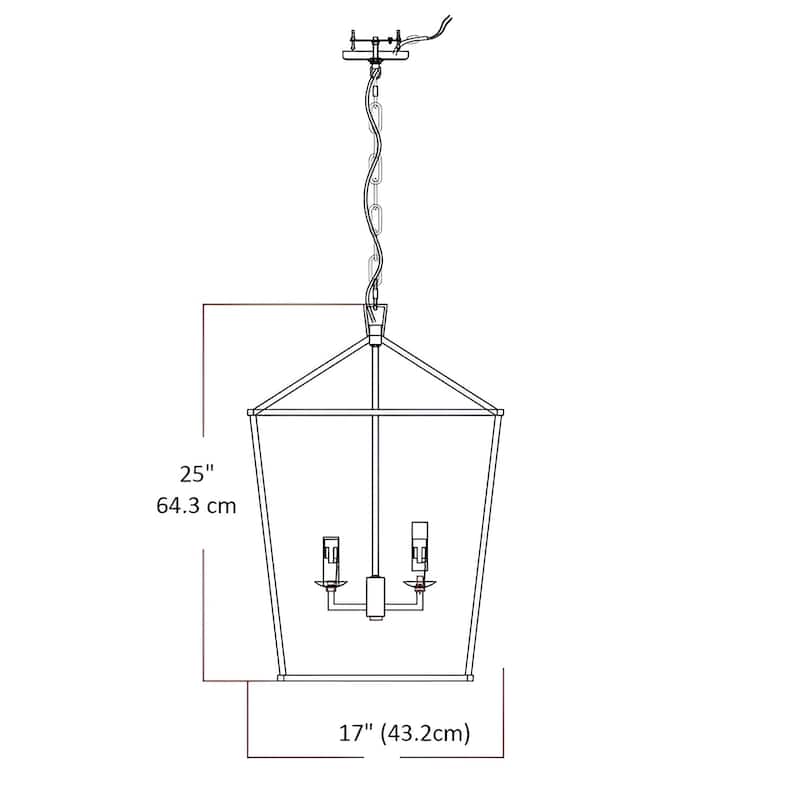 Medieval Ancient Times Open Cage Large Lantern Iron Lantern Pendant Lamp - N/A