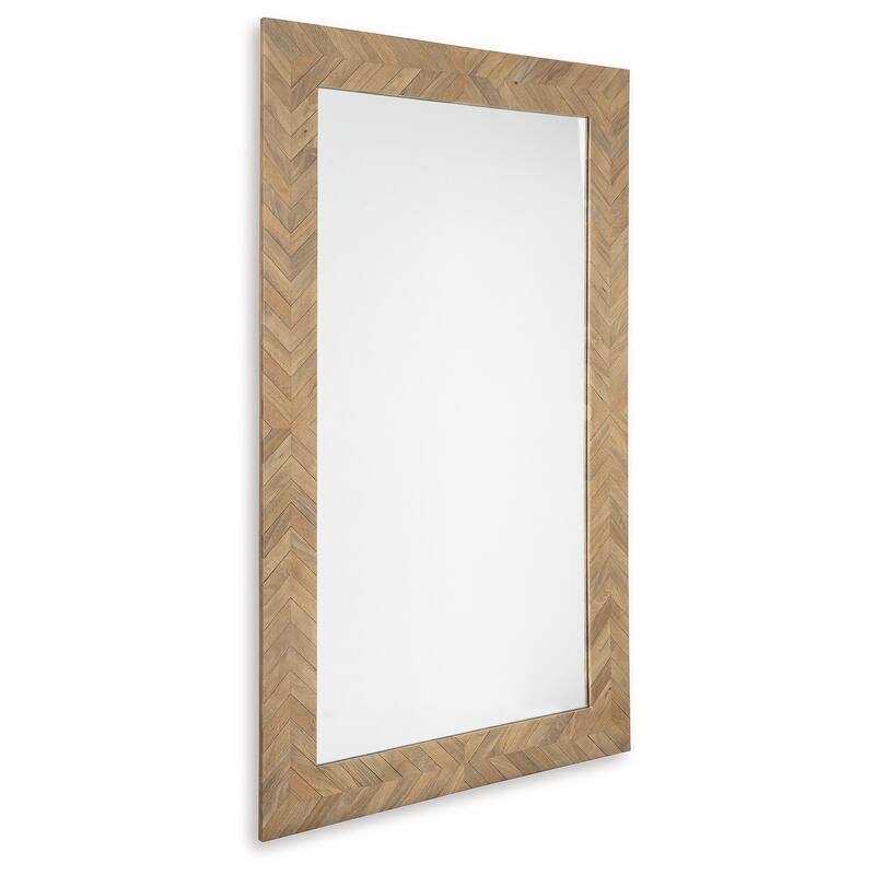 Signature Design by Ashley Waylane Brown Floor Mirror - 40.5" W x 1" D x 68.25" H