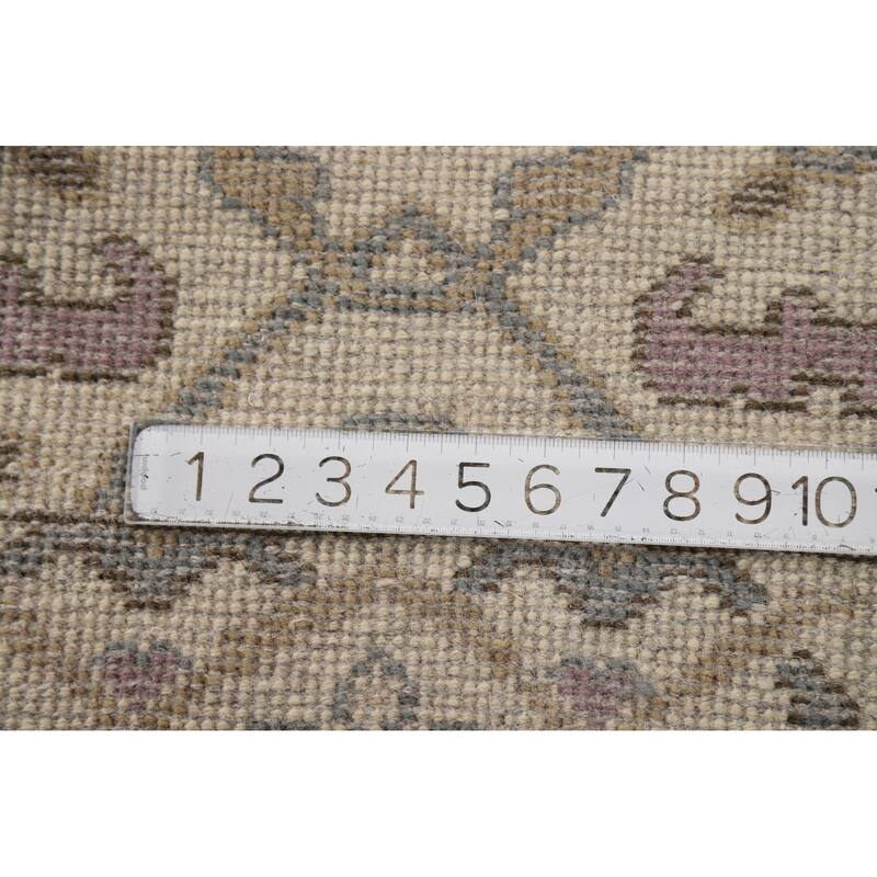 Transitional Oushak Indian Runner Rug Hand-Knotted Wool Carpet - 2'6"x 8'0"