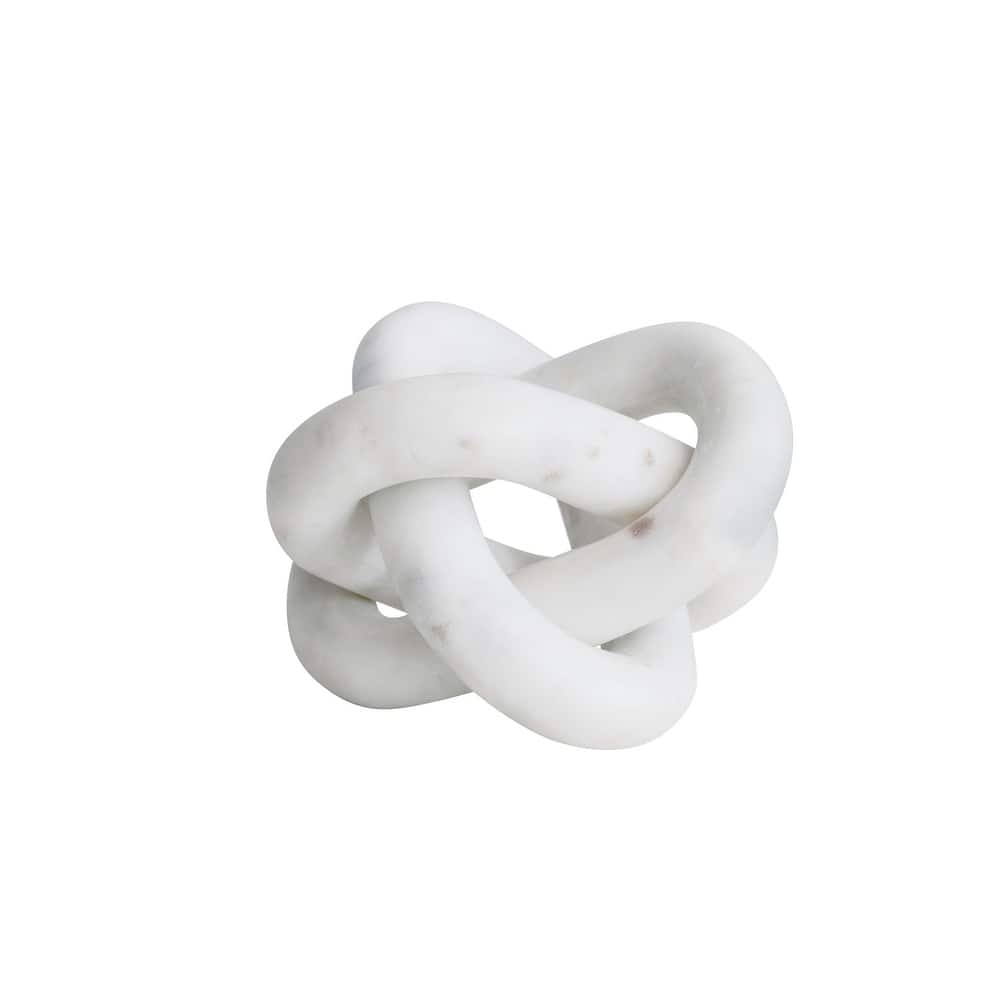 Decorative Interlocking Marble Chain with 3 Links - 6.0"L x 6.0"W x 6.0"H
